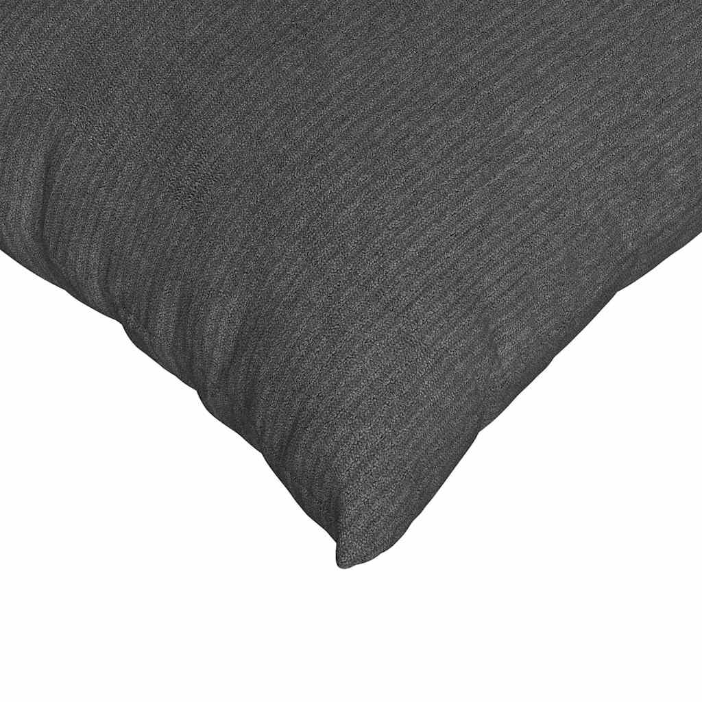 Sofa Pillows 2 pcs Dark Grey 60 x 40 cm Corduroy Fabric